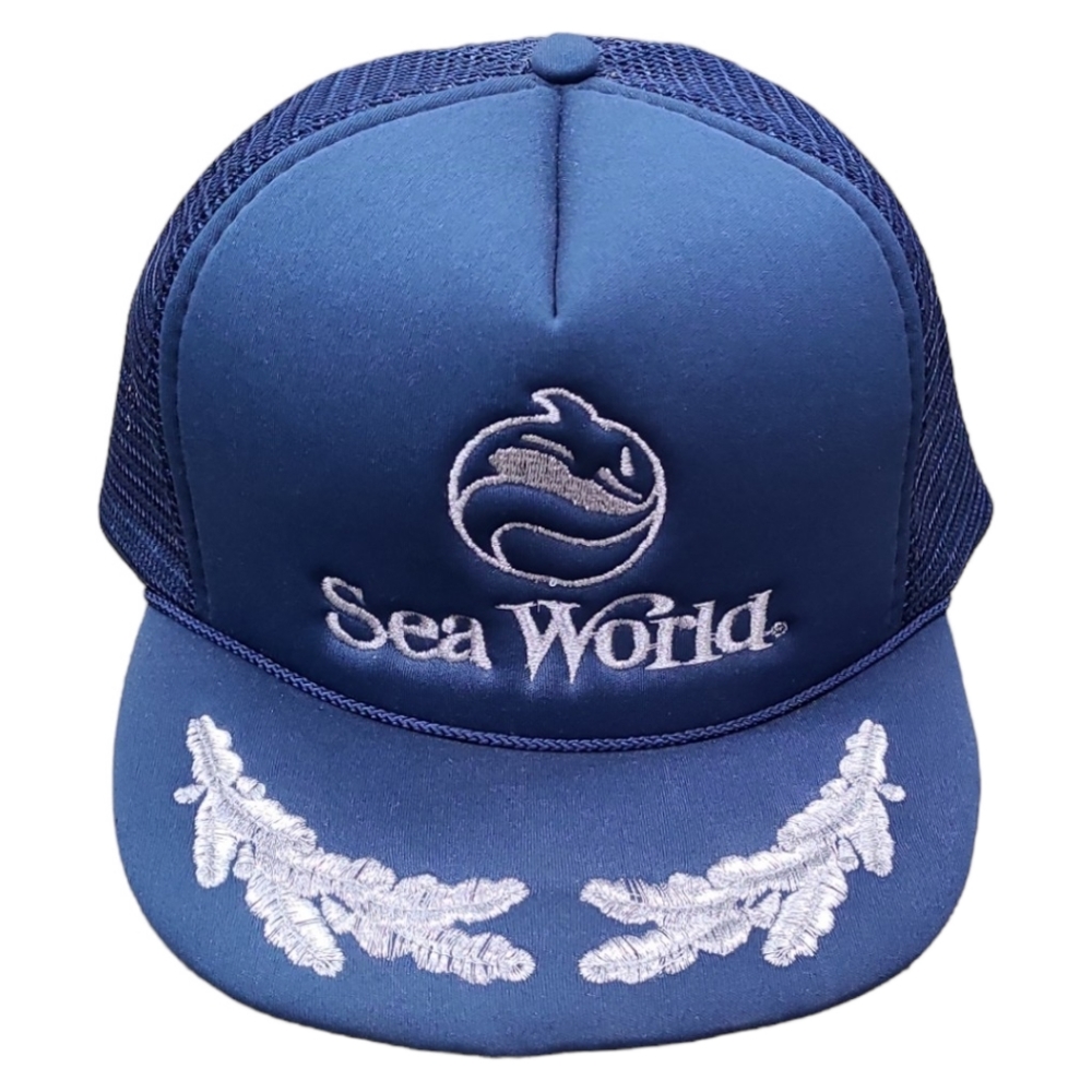 Vintage 80s Sea World  Snapback Mesh Trucker/Farmer Hat